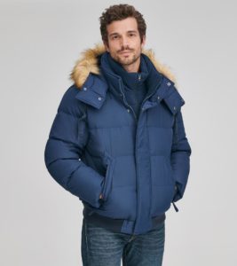 Image of sale on Andrew Marc CLERMONT DOWN BOMBER with Fleece Lining