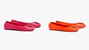 Image of sale on 3 MINNIE TRAVEL BALLET FLAT, EMBOSSED LOGO