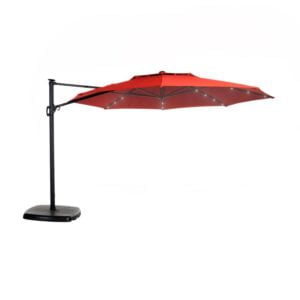 Image of sale on Offset LED lit 11-ft Auto-tilt Octagon Patio Umbrella