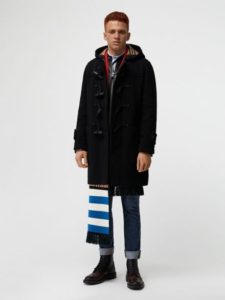 Image of sale on Vintage Check Detail Wool Blend Hooded Duffle Coat