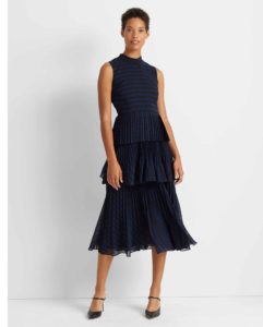 Image of sale on Tiered Pleated Dress