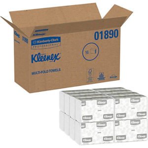 Image of sale on Kleenex Multi-Fold 1-Ply Hand Towels, 150 Towels Per Sleeve, Case Of 16 Sleeves