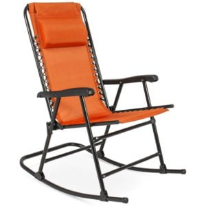 Image of sale on Rocking Patio Recliner Chair Orange