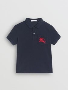 Image of sale on BUrverry Logo Cotton Piqué Polo Shirt (size 3-8)