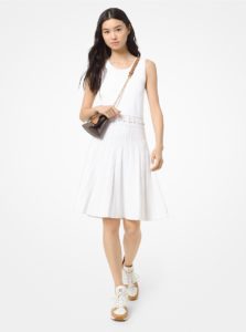 Image of sale on MICHAEL KORS Pleated Stretch-Viscose Dress
