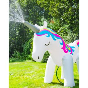 Image of sale on Over 6 ft. Tall inflatable Unicorn Yard Sprinkler
