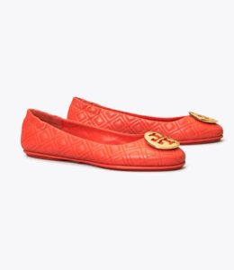 Image of sale on TORY BURCH MINNIE TRAVEL BALLET FLAT, QUILTED LEATHER
