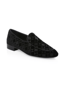 Image of sale on Giuseppe Zanotti Embossed Velvet Loafers