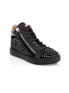 Image of sale on Giuseppe Zanotti Girl’s Rhinestone High-Top Sneakers