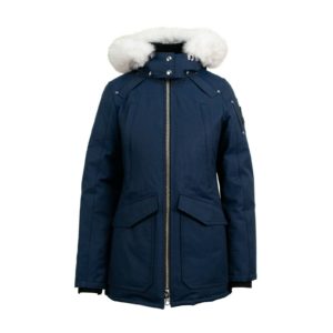 Image of sale on MOOSE KNUCKLES  WOMEN’S ‘FIRE RIVER’ PARKA COAT – JASPER BLUE
