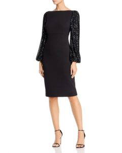 Image of sale on Eliza J Sequin Balloon-Sleeve Sheath Dress