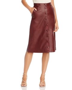 Image of sale on REMAIN  Leather A-Line Skirt