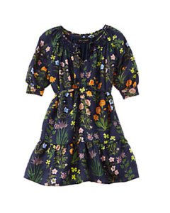 Image of sale on Oscar de la Renta Smock Neck Silk Dress (4,6,8)