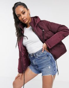 Image of sale on Brave Soul cello hooded puffer jacket