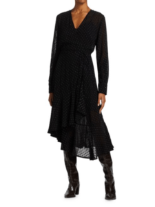 Image of sale on Munthe Husband Metallic Sheer Drape Dress