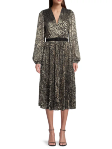Image of sale on Rebecca Vallance Vienna Leopard Print Midi Dress