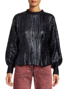Image of sale on Rachel Comey Pensa Balloon-Sleeve Sequin Top