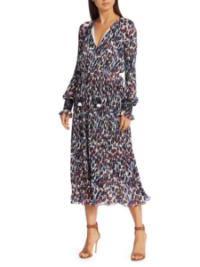 Image of sale on Derek Lam 10 Crosby Nemea Floral Pleated Dress