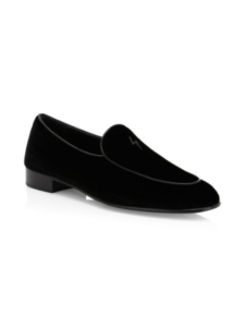 Image of sale on Giuseppe Zanotti Harry Velvet Loafers Color -Nero