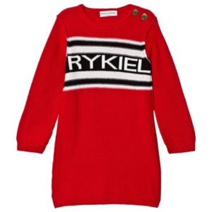 Image of sale on Sonia Rykiel Red Branded Knit Jumper Dress