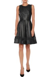 Image of sale on IRIS & INK Tina laser-cut leather dress