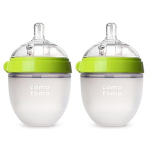 Image of sale on Comotomo Baby Bottle, Green, 5 Ounce (2 Count)