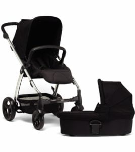 Image of sale on Mamas & Papas Sola 2 Chrome Stroller & Carrycot – Black Jacquard