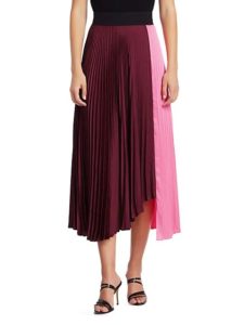 Image of sale on Colorblock Pleated Midi Skirt