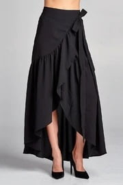 Image of sale on Black Wrap Skirt