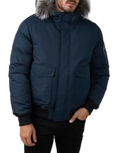 Image of sale on Fox Fur-Trim Down Bomber Jacket (More Colors)