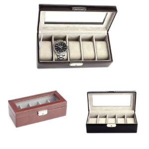 Image of sale on Spanish Leather Five Slot Watch Box