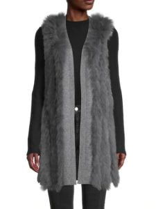 Image of sale on Fox Fur Cashmere Vest