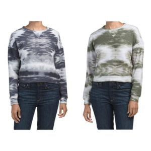 Image of sale on Thermal Tie Dye Crew Neck Top