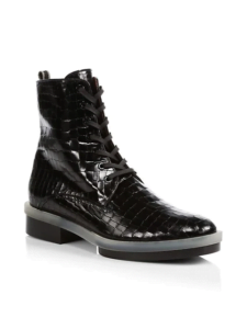 Image of sale on Robyn Croc-Embossed Leather Combat Boots + $75 Gift card