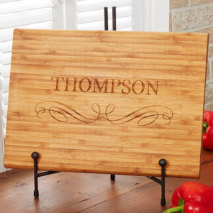 Image of sale on Classic Kitchen Personalized Bamboo Cutting Board- 10×14