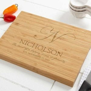 Image of sale on Personalized Bamboo Cutting Board- 10×14