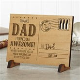 Image of sale on Sending Love To Dad Personalized Wood Postcard
