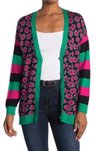 Image of sale on Long Sleeve Floral Jacquard Cardigan