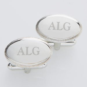 Image of sale on Elite Collection Silver Engraved Cufflinks