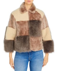 Image of sale on Patchwork Shearling Coat