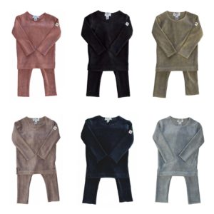 Image of sale on Taupe Ribbed Velour Long-Sleeve Top & Leggings