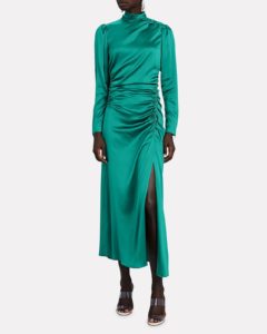 Image of sale on Isabella Silk High Neck Midi Dress
