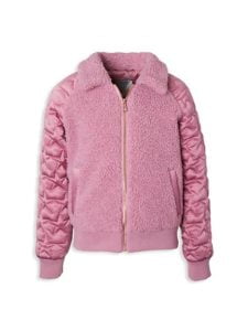 Image of sale on Girl’s Quilted Faux Fur Jacket