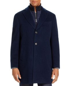 Image of sale on Wool-Cashmere Regular Fit Topcoat With Bib