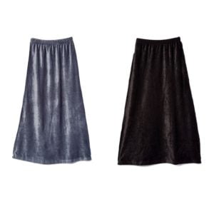 Image of sale on Black Ribbed Velour Maxi Skirt – Girls