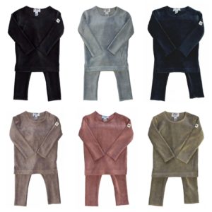 Image of sale on Black Ribbed Velour Long-Sleeve Top & Leggings – Infant