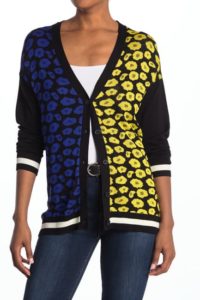 Image of sale on Long Sleeve Floral Jacquard Cardigan