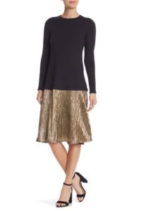 Image of sale on Contrast Long Sleeve Dress