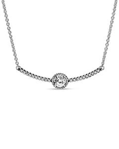 Image of sale on Silver Round Sparkle Necklace