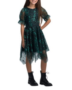 Image of sale on Girl’s Rosie Embellished Tulle Ruffle Dress, Size 7-16